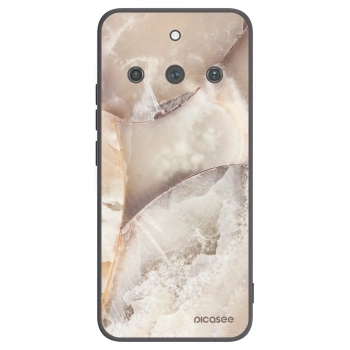 Picasee silikónový čierny obal pre Realme 11 Pro+ - Cream marble