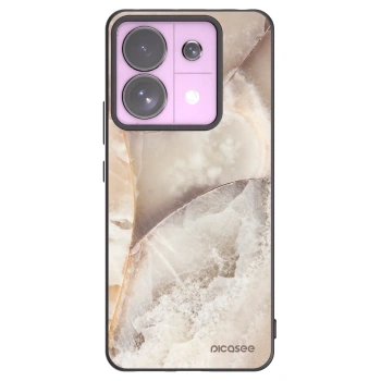 Picasee silikónový čierny obal pre Xiaomi Redmi Note 13 Pro 5G - Cream marble