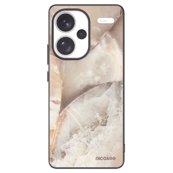 Picasee silikónový čierny obal pre Xiaomi Redmi Note 13 Pro+ 5G - Cream marble
