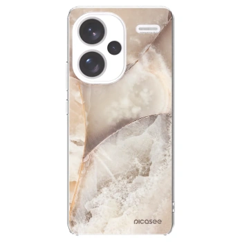 Picasee silikónový prehľadný obal pre Xiaomi Redmi Note 13 Pro+ 5G - Cream marble