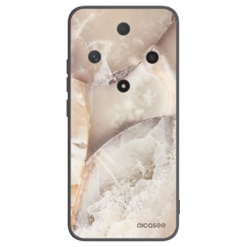 Picasee silikónový čierny obal pre Honor Magic6 Lite 5G - Cream marble