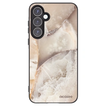 Picasee silikónový čierny obal pre Samsung Galaxy A55 5G A556B - Cream marble