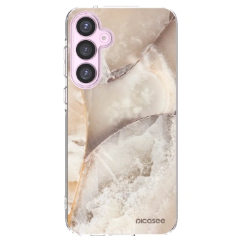 Picasee silikónový prehľadný obal pre Samsung Galaxy A55 5G A556B - Cream marble