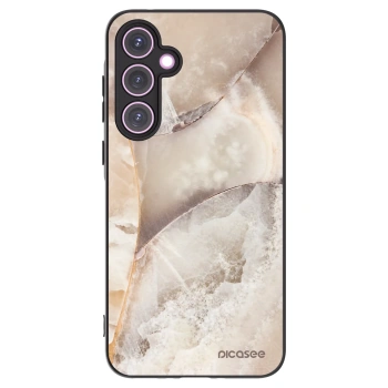 Picasee silikónový čierny obal pre Samsung Galaxy A35 5G A356B - Cream marble