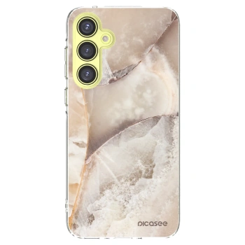 Picasee silikónový prehľadný obal pre Samsung Galaxy A35 5G A356B - Cream marble