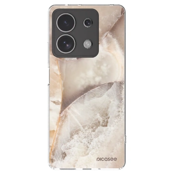 Picasee silikónový prehľadný obal pre Xiaomi Redmi Note 13 4G - Cream marble