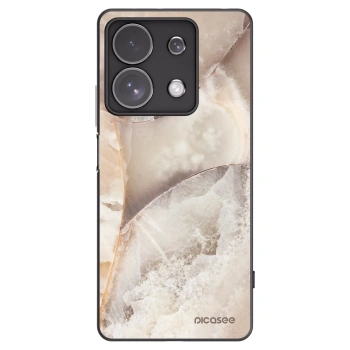 Picasee silikónový čierny obal pre Xiaomi Redmi Note 13 Pro 4G - Cream marble
