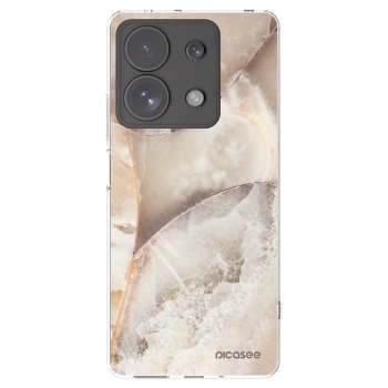 Picasee silikónový prehľadný obal pre Xiaomi Redmi Note 13 Pro 4G - Cream marble