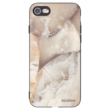 Picasee silikónový čierny obal pre Apple iPhone 8 - Cream marble