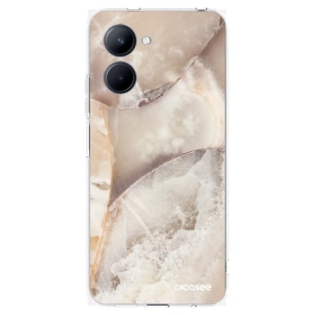 Picasee silikónový prehľadný obal pre Realme C33 (2023) - Cream marble