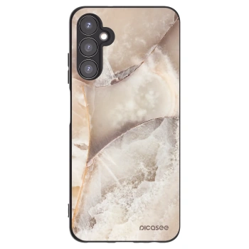 Picasee silikónový čierny obal pre Samsung Galaxy A05s A057G - Cream marble