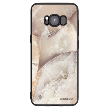 Picasee silikónový čierny obal pre Samsung Galaxy S8 G950F - Cream marble