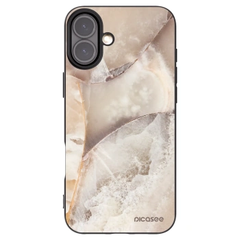 Picasee silikónový čierny obal pre Apple iPhone 16 Plus - Cream marble