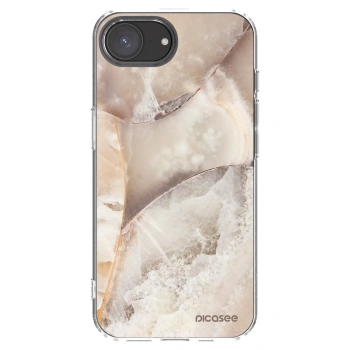 Picasee silikónový prehľadný obal pre Apple iPhone 16e - Cream marble
