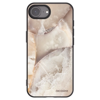 Picasee silikónový čierny obal pre Apple iPhone 16e - Cream marble