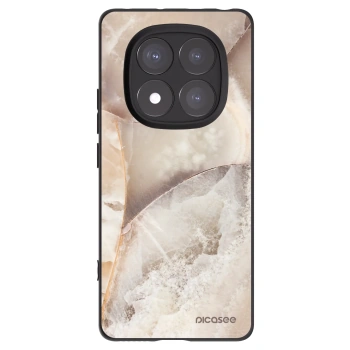 Picasee silikónový čierny obal pre Xiaomi Redmi Note 14 Pro+ 5G - Cream marble