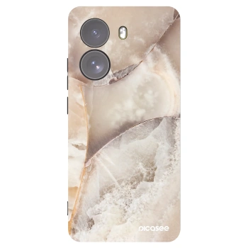 Picasee silikónový čierny obal pre Xiaomi Poco X7 - Cream marble