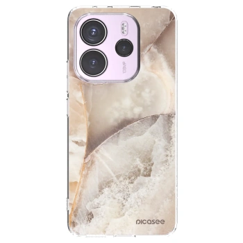 Picasee silikónový prehľadný obal pre Xiaomi Redmi Note 14 4G - Cream marble