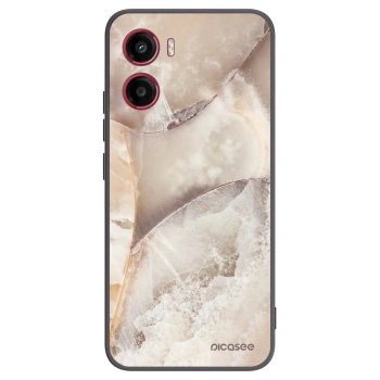 Picasee silikónový čierny obal pre Motorola Moto G05 - Cream marble