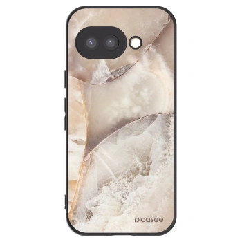 Picasee silikónový čierny obal pre Google Pixel 9a - Cream marble