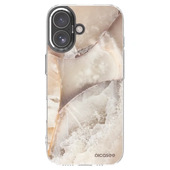 Picasee silikónový prehľadný obal pre Apple iPhone 17 - Cream marble