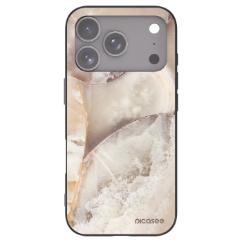 Picasee silikónový čierny obal pre Apple iPhone 17 Pro - Cream marble