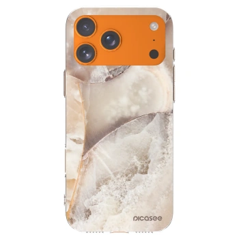 Picasee silikónový prehľadný obal pre Apple iPhone 17 Pro Max - Cream marble