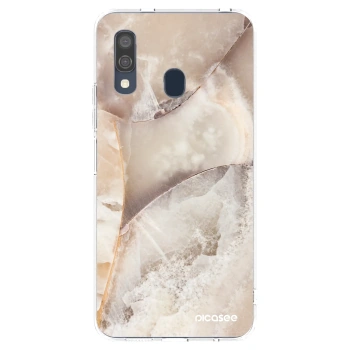 Picasee silikónový prehľadný obal pre Samsung Galaxy A40 A405F - Cream marble