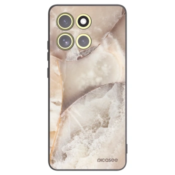 Picasee silikónový čierny obal pre Motorola Moto G86 5G - Cream marble