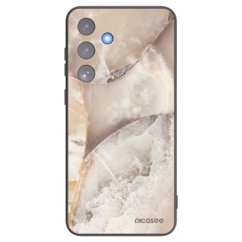 Picasee silikónový čierny obal pre Samsung Galaxy S25 FE 5G - Cream marble