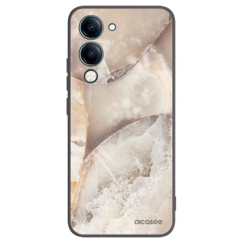 Picasee silikónový čierny obal pre Vivo Y29s 5G - Cream marble