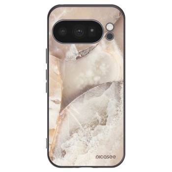 Picasee silikónový čierny obal pre Google Pixel 10 Pro - Cream marble