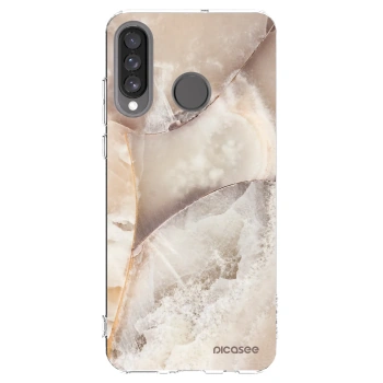 Picasee silikónový prehľadný obal pre Huawei P30 Lite - Cream marble