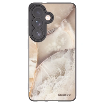 Picasee silikónový čierny obal pre Samsung Galaxy S26 - Cream marble