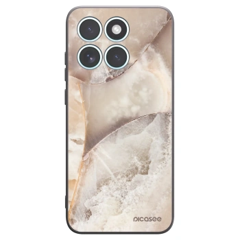 Picasee silikónový čierny obal pre Motorola Edge 70 Fusion - Cream marble