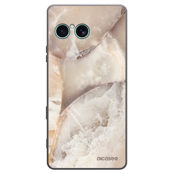 Picasee silikónový čierny obal pre Sony Xperia 10 VII - Cream marble