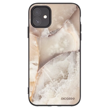 Picasee silikónový čierny obal pre Apple iPhone 11 - Cream marble