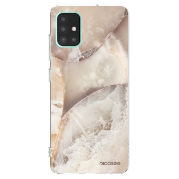 Picasee silikónový prehľadný obal pre Samsung Galaxy A51 A515F - Cream marble