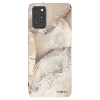 Picasee silikónový prehľadný obal pre Samsung Galaxy S20+ G985F - Cream marble