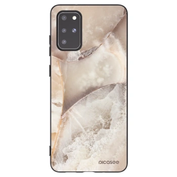Picasee silikónový čierny obal pre Samsung Galaxy S20+ G985F - Cream marble