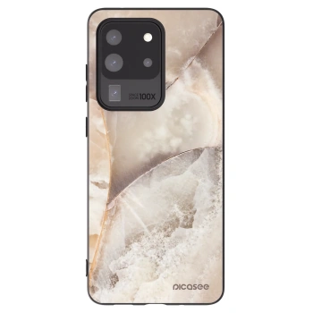 Picasee silikónový čierny obal pre Samsung Galaxy S20 Ultra 5G G988F - Cream marble