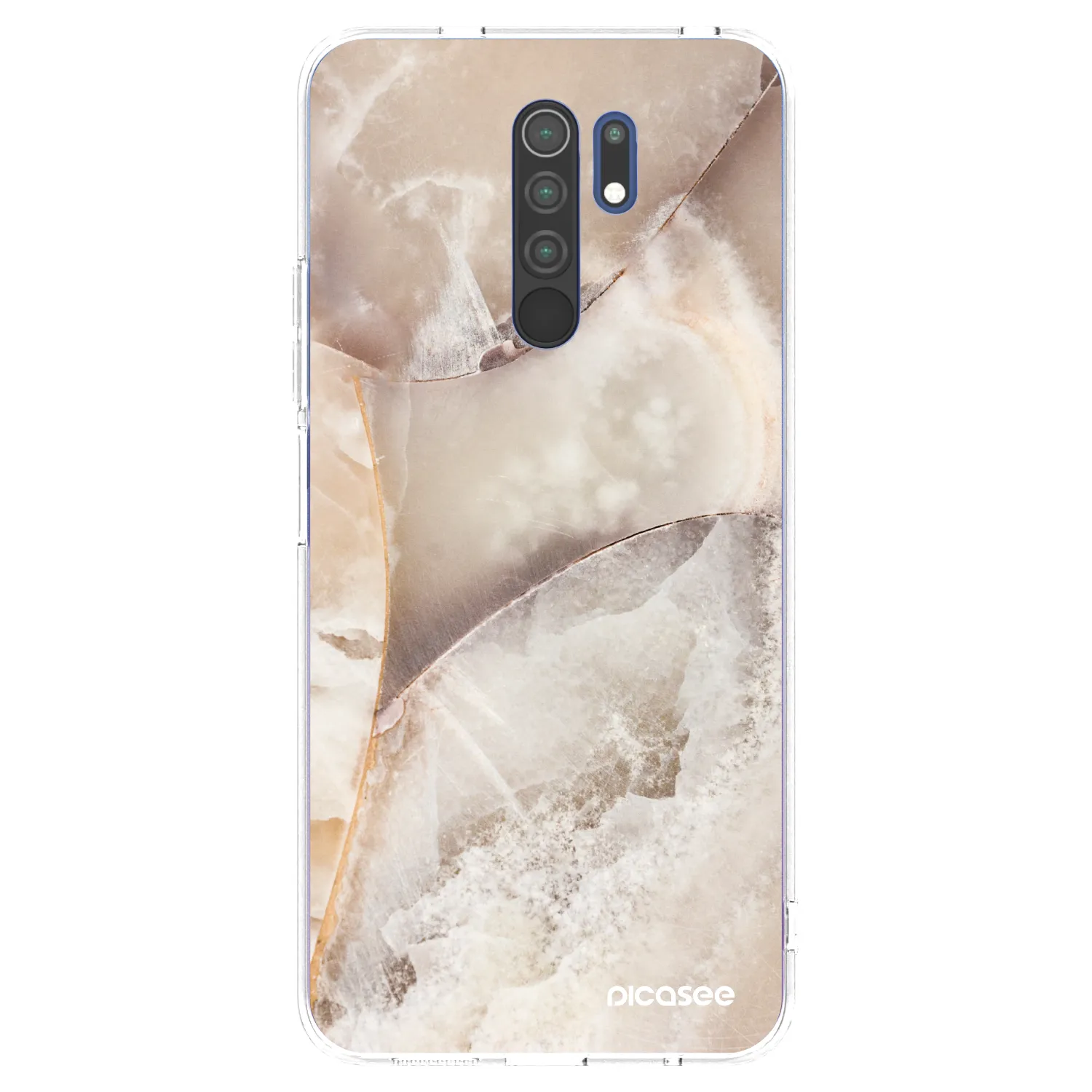 Picasee silikónový prehľadný obal pre Xiaomi Redmi 9 - Cream marble