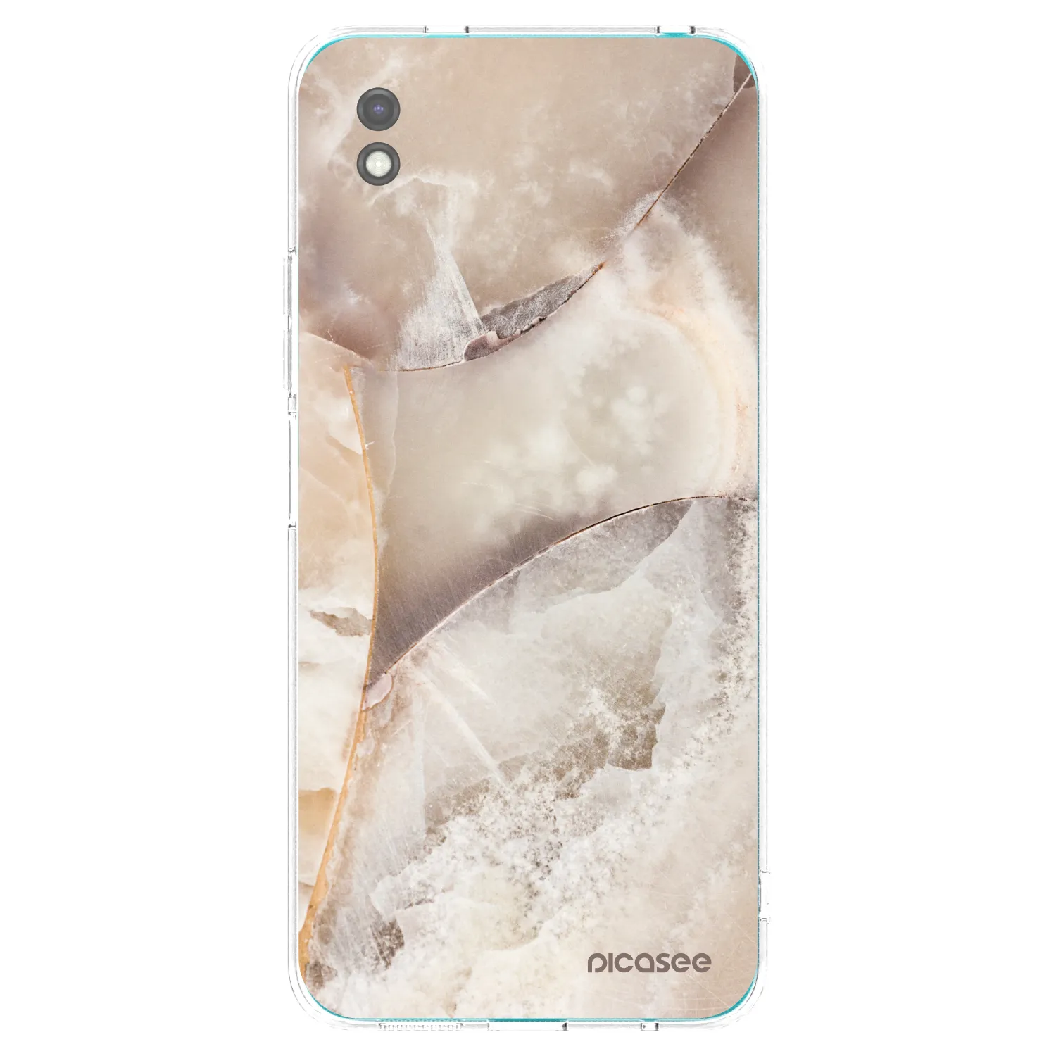 Picasee silikónový čierny obal pre Xiaomi Redmi 9A - Cream marble