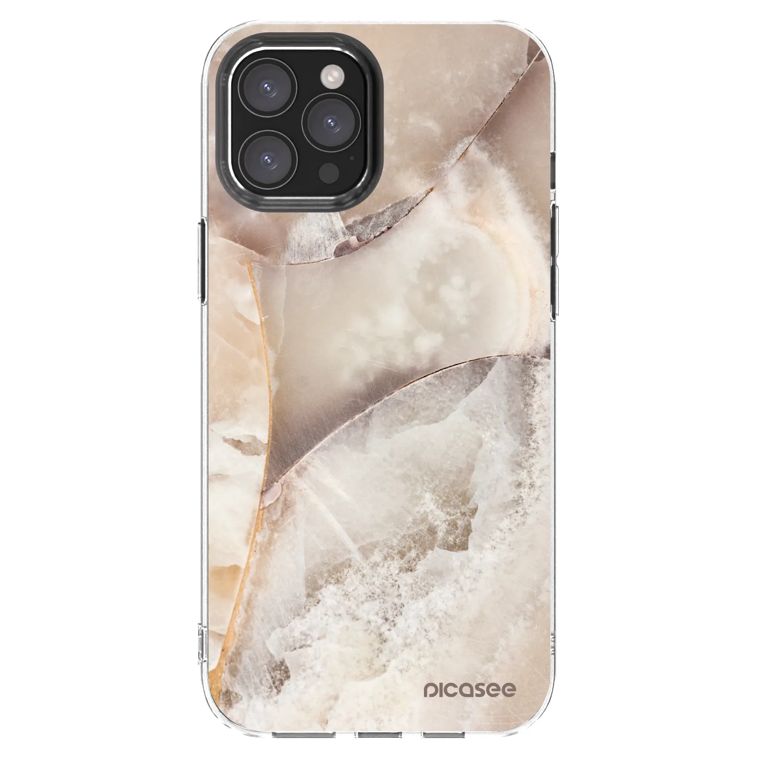 Picasee silikónový prehľadný obal pre Apple iPhone 12 Pro Max - Cream marble
