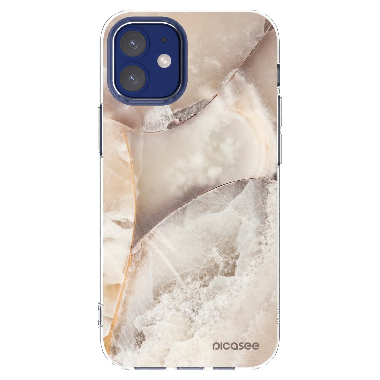 Picasee silikónový prehľadný obal pre Apple iPhone 12 mini - Cream marble
