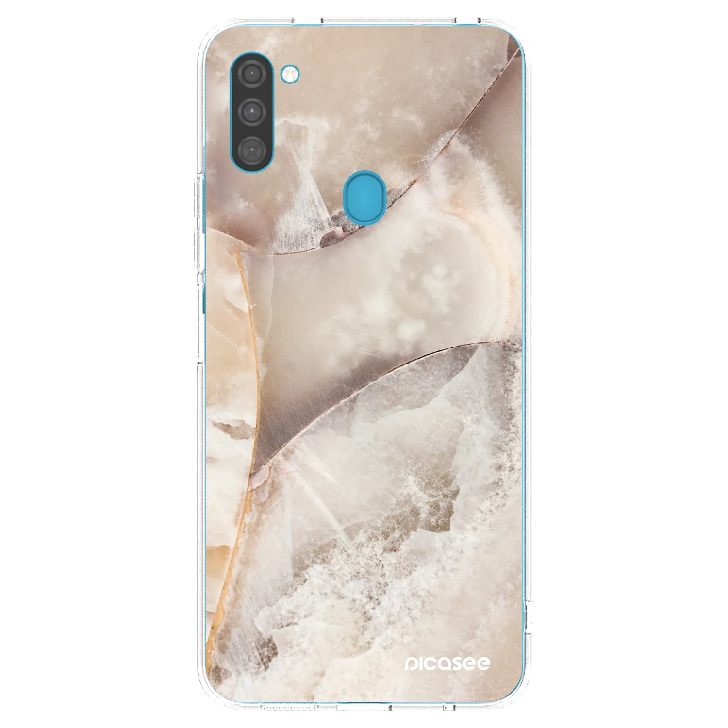 Picasee silikónový prehľadný obal pre Samsung Galaxy M11 - Cream marble