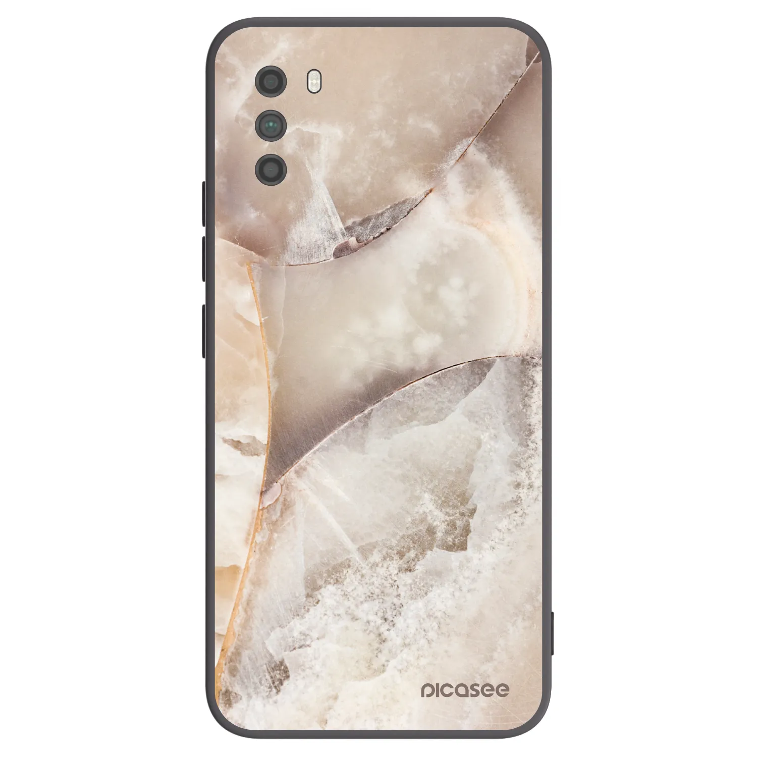 Picasee silikónový čierny obal pre Xiaomi Poco M3 - Cream marble