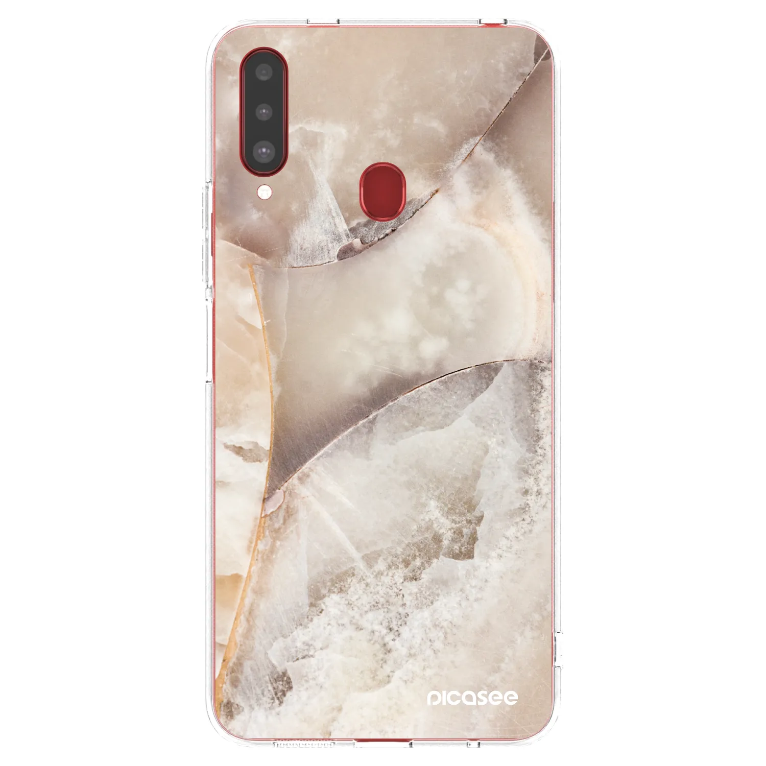 Picasee silikónový prehľadný obal pre Samsung Galaxy A20s - Cream marble
