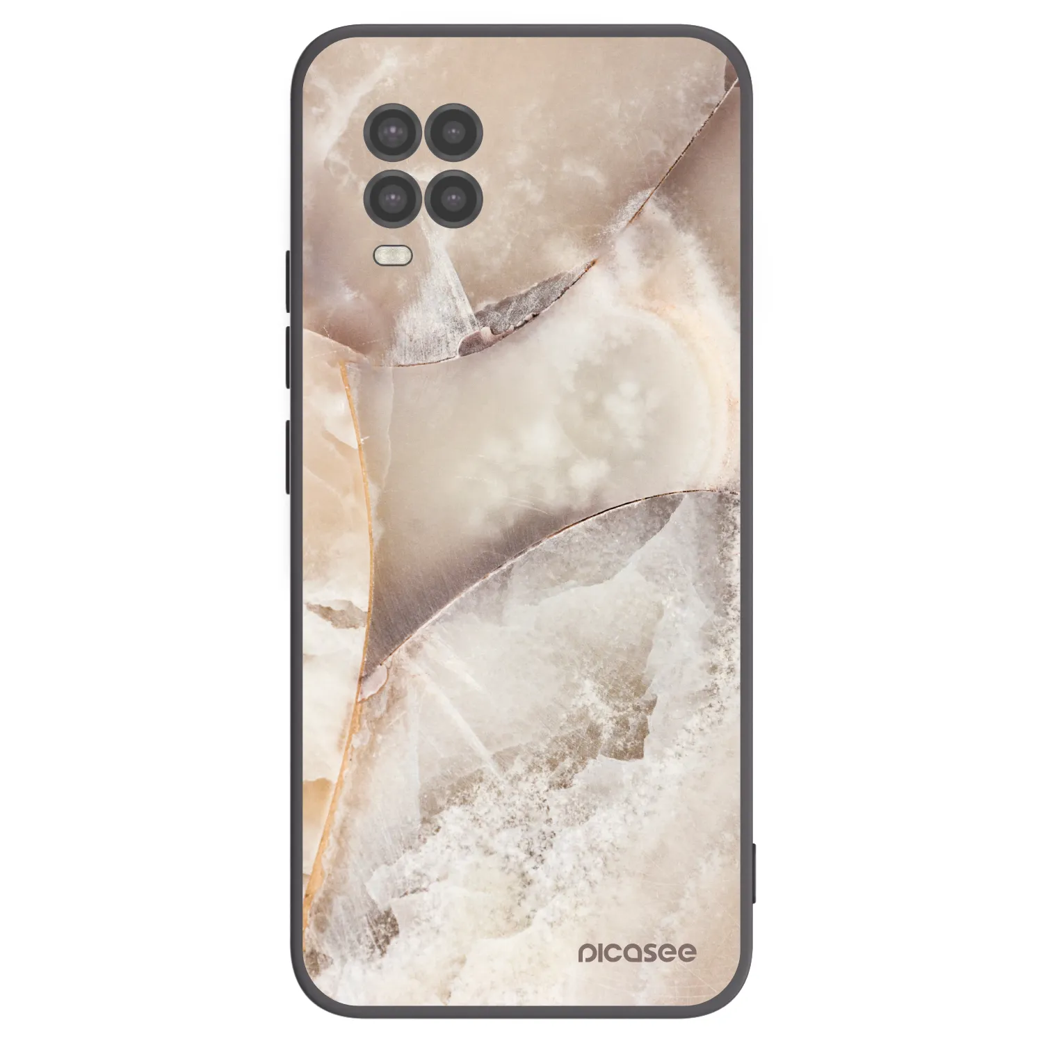 Picasee silikónový čierny obal pre Xiaomi Mi 10 Lite - Cream marble