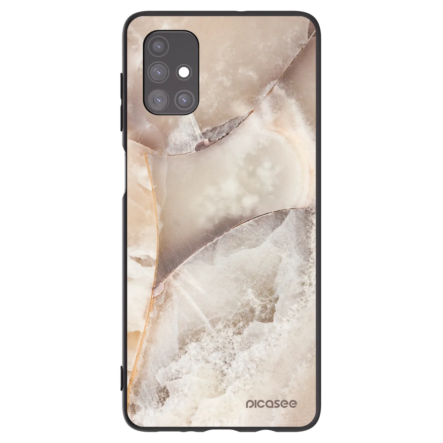 Picasee silikónový čierny obal pre Samsung Galaxy M51 M515F - Cream marble